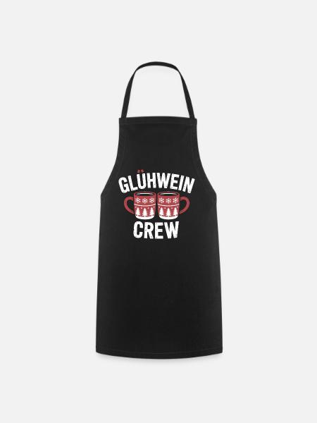 Glühwein Crew Frohe Weihnachten Weihnachtsmarkt - Kochschürze - Schwarz