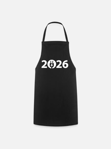 Elektriker 2026, Elektroniker 2026, Strom 2026 - Kochschürze - Schwarz