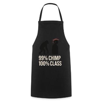 Prehistoric stone tools of Homo - Cooking Apron - black - Front - AI Model Male 185 dark (185cm)
