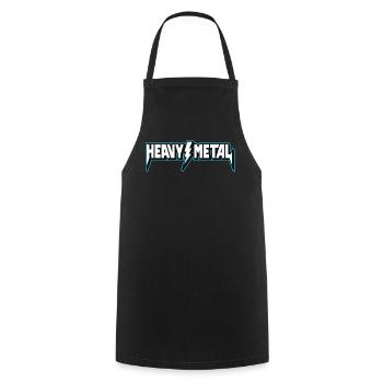T-shirt Heavy Metal Lightning Logo - Tablier de cuisine - noir - Devant - AI Model Male 185 dark (185cm)