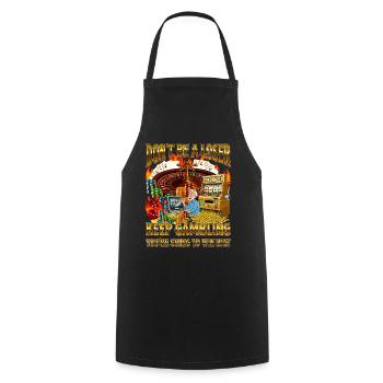 Don't Be A Loser Keep Gambling Funny Casino Meme - Cooking Apron - black - Front - AI Model Male 185 dark (185cm)
