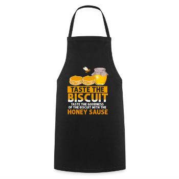 Taste the Biscuit with Honey Sauce - Cooking Apron - black - Front - AI Model Male 185 dark (185cm)