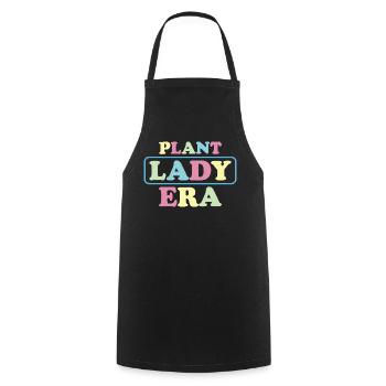 Pastel Lady Plant Era - Cooking Apron - black - Front - AI Model Male 185 dark (185cm)