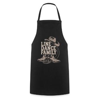 Line Dance Family Western Boots - Cooking Apron - black - Front - AI Model Male 185 dark (185cm)