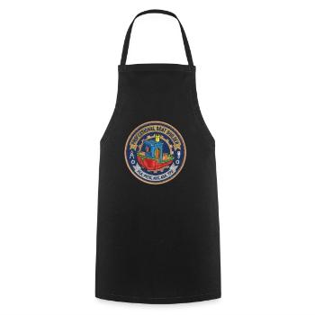 Professional Boatbuilder Benchy Patch - Cooking Apron - black - Front - AI Model Male 185 dark (185cm)