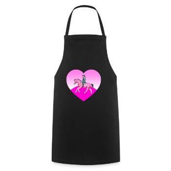 horses - Cooking Apron - black - Front - AI Model Male 185 dark (185cm)