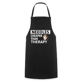 Nadeln günstiger als Therapie-Akupunkteur - Kochschürze - Schwarz - Vorne - AI Model Male 185 dark (185cm)
