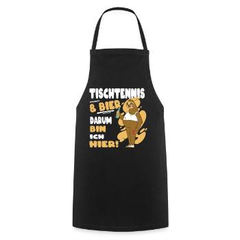 Table Tennis Players Gifts Table Tennis Outfits - Cooking Apron - black - Front - AI Model Male 185 dark (185cm)