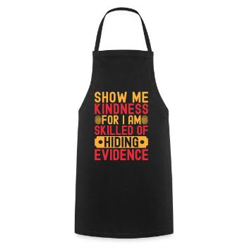 Forensic Science Major Skilled Of Hiding Evidence - Cooking Apron - black - Front - AI Model Male 185 dark (185cm)