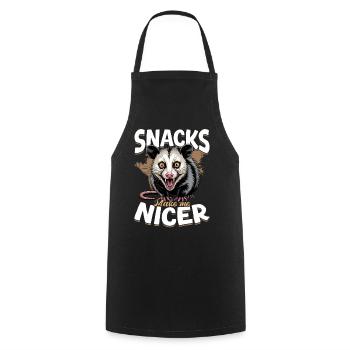 Funny Opossum - Cooking Apron - black - Front - AI Model Male 185 dark (185cm)