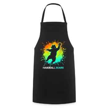 Motif de handball pour enfants animaux sportifs - Tablier de cuisine - noir - Devant - AI Model Male 185 dark (185cm)