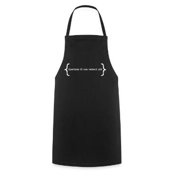 En espérant que - Tablier de cuisine - noir - Devant - AI Model Male 185 dark (185cm)