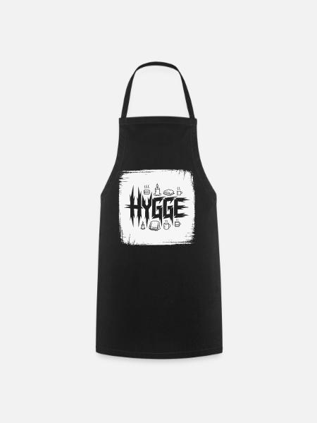Hygge Cozy Candles Muster - Kochschürze - Schwarz