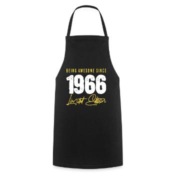 1966 Né 60e anniversaire - Tablier de cuisine - noir - Devant - AI Model Male 185 dark (185cm)