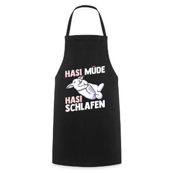 Shlafshirt Bunny Bunny Bunny Fatigué Bunny Sleep - Tablier de cuisine - noir - Devant - AI Model Male 185 dark (185cm)