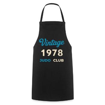 Vintage 1978 Judo Club Retro Geburtsjahr Geschenk - Kochschürze - Schwarz - Vorne - AI Model Male 185 dark (185cm)