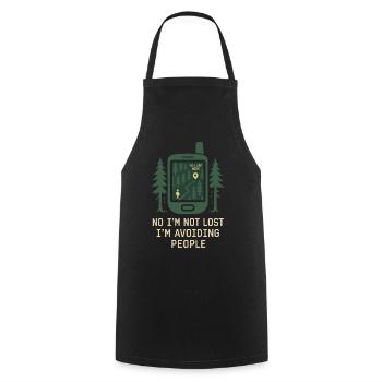 Sentier d’autonomisation des randonneurs solo pour femmes - Tablier de cuisine - noir - Devant - AI Model Male 185 dark (185cm)