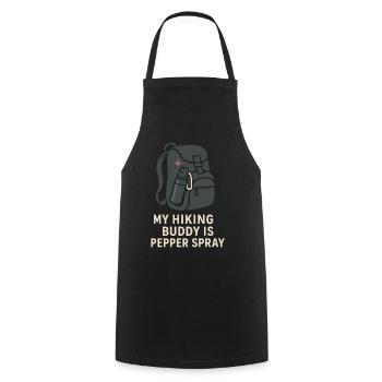 Sentier d’autonomisation des randonneurs solo pour femmes - Tablier de cuisine - noir - Devant - AI Model Male 185 dark (185cm)