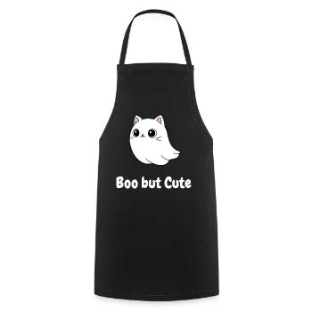 Boo but Cute Katzengeist Illustration - Kochschürze - Schwarz - Vorne - AI Model Male 185 dark (185cm)