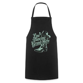 Line Dancing Grandma - Cooking Apron - black - Front - AI Model Male 185 dark (185cm)