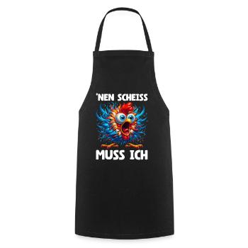 Nen Scheiss Muss Ich Lustiger Huhn Sarkasmus Humor - Kochschürze - Schwarz - Vorne - AI Model Male 185 dark (185cm)