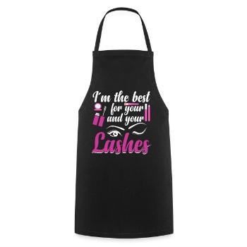  Eyelash Artist Cosmetologist Lash Technician - Cooking Apron - black - Front - AI Model Male 185 dark (185cm)