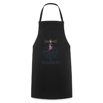 Northern Lights Lighthouse Compass North Sea Coast Baltic Sea - Cooking Apron - black - Front - AI Model Male 185 dark (185cm)
