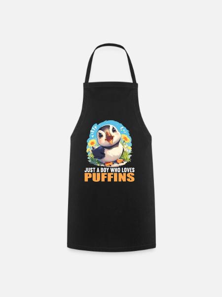 Puffin Papageientaucher - Kochschürze - Schwarz