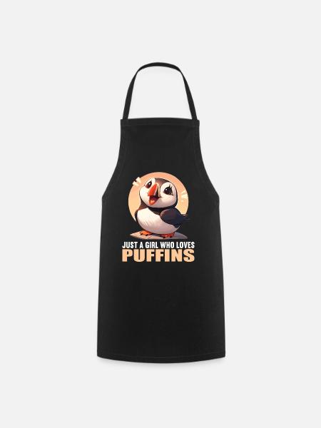 Puffin Papageientaucher - Kochschürze - Schwarz