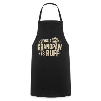Being a Grandpaw is Ruff - Cooking Apron - black - Front - AI Model Male 185 dark (185cm)