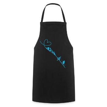 Skier - Cooking Apron - black - Front - AI Model Male 185 dark (185cm)