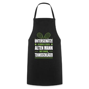 Joueur de tennis offre des tenues de paroles de tennis - Tablier de cuisine - noir - Devant - AI Model Male 185 dark (185cm)