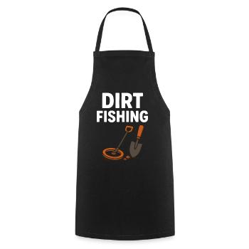Dirt Angeln Schatzjäger Metallsuche Spaß - Kochschürze - Schwarz - Vorne - AI Model Male 185 dark (185cm)