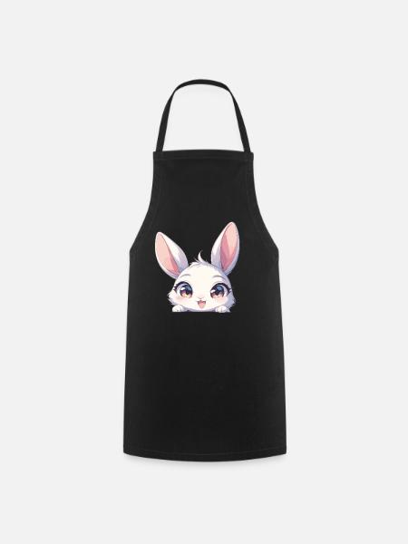 Hasen Hase - Kochschürze - Schwarz