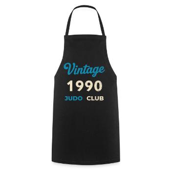 Vintage 1990's Judo Club Retro Birth Year Gift - Cooking Apron - black - Front - AI Model Male 185 dark (185cm)