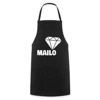 Mailo as a noble - Cooking Apron - black - Front - AI Model Male 185 dark (185cm)