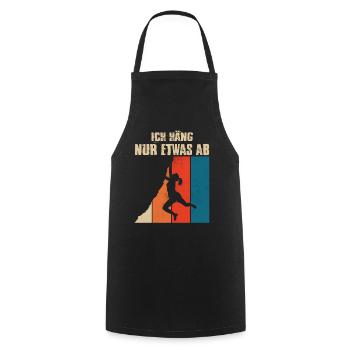 Bouldering Gifts Climbing Climber Boulderer - Cooking Apron - black - Front - AI Model Male 185 dark (185cm)