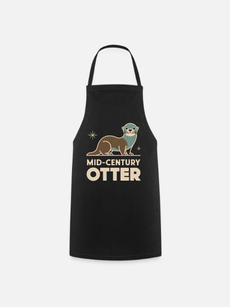Mid-Century Otter - Kochschürze - Schwarz