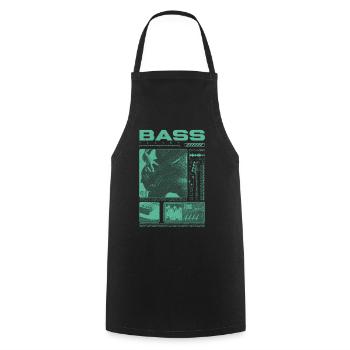 Bassgitarrenliebhaber Bassist Streetwear - Kochschürze - Schwarz - Vorne - AI Model Male 185 dark (185cm)
