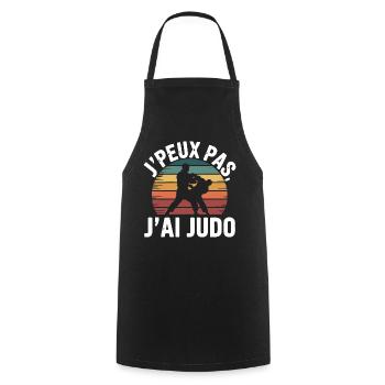 I can't I have judo humor gift - Cooking Apron - black - Front - AI Model Male 185 dark (185cm)