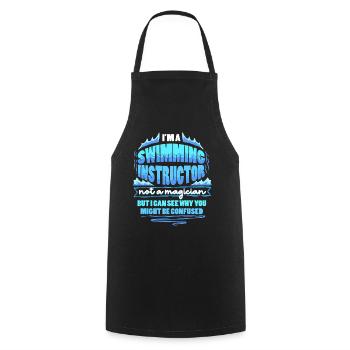 Swimming instructor - Cooking Apron - black - Front - AI Model Male 185 dark (185cm)
