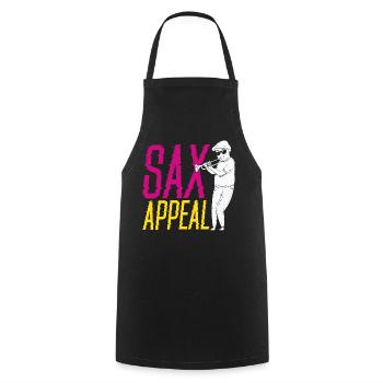 Sax Appeal Saxophon Saxophonist Jazz Jazzband - Kochschürze - Schwarz - Vorne - AI Model Male 185 dark (185cm)