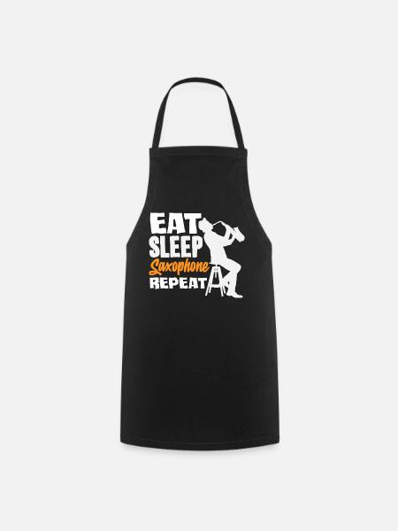 Eat Sleep Saxophone Repeat Saxophonist - Kochschürze - Schwarz