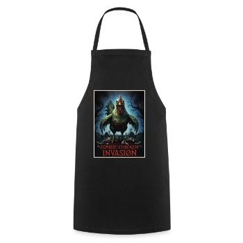 Zombie Chicken Invasion - Cooking Apron - black - Front - AI Model Male 185 dark (185cm)