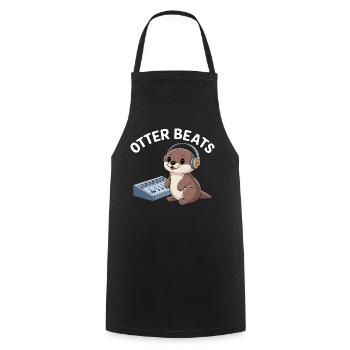 Otter Beats – Producteur Otter - Tablier de cuisine - noir - Devant - AI Model Male 185 dark (185cm)