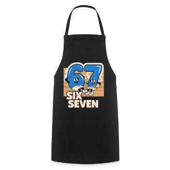 67 Six Seven meme Sauna Spa - Italian Lust - Cooking Apron - black - Front - AI Model Male 185 dark (185cm)