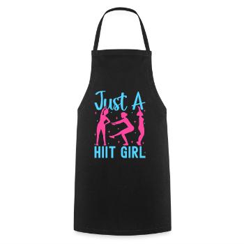 Fitness Fanatics Just A Hiit Girl Calisthenics Gym - Kochschürze - Schwarz - Vorne - AI Model Male 185 dark (185cm)