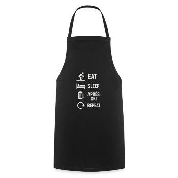 Eat Sleep Après Ski Repeat - Cooking Apron - black - Front - AI Model Male 185 dark (185cm)