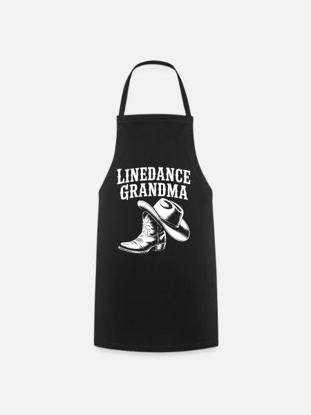 Line Dance Grandma Cowboy Boot - Kochschürze - Schwarz