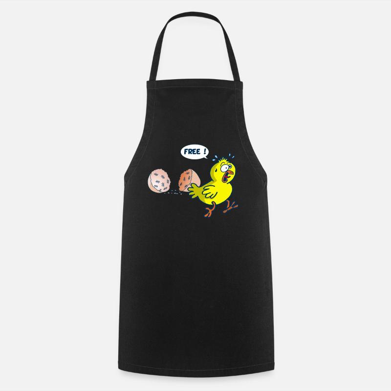 La libération du poussin - Tablier de cuisine - noir